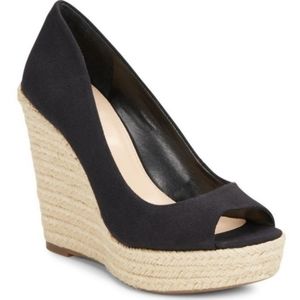 Vince Camuto peep toe wedges